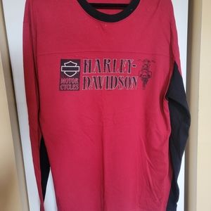 Harley-Davidson Men's long sleeve red black shirt